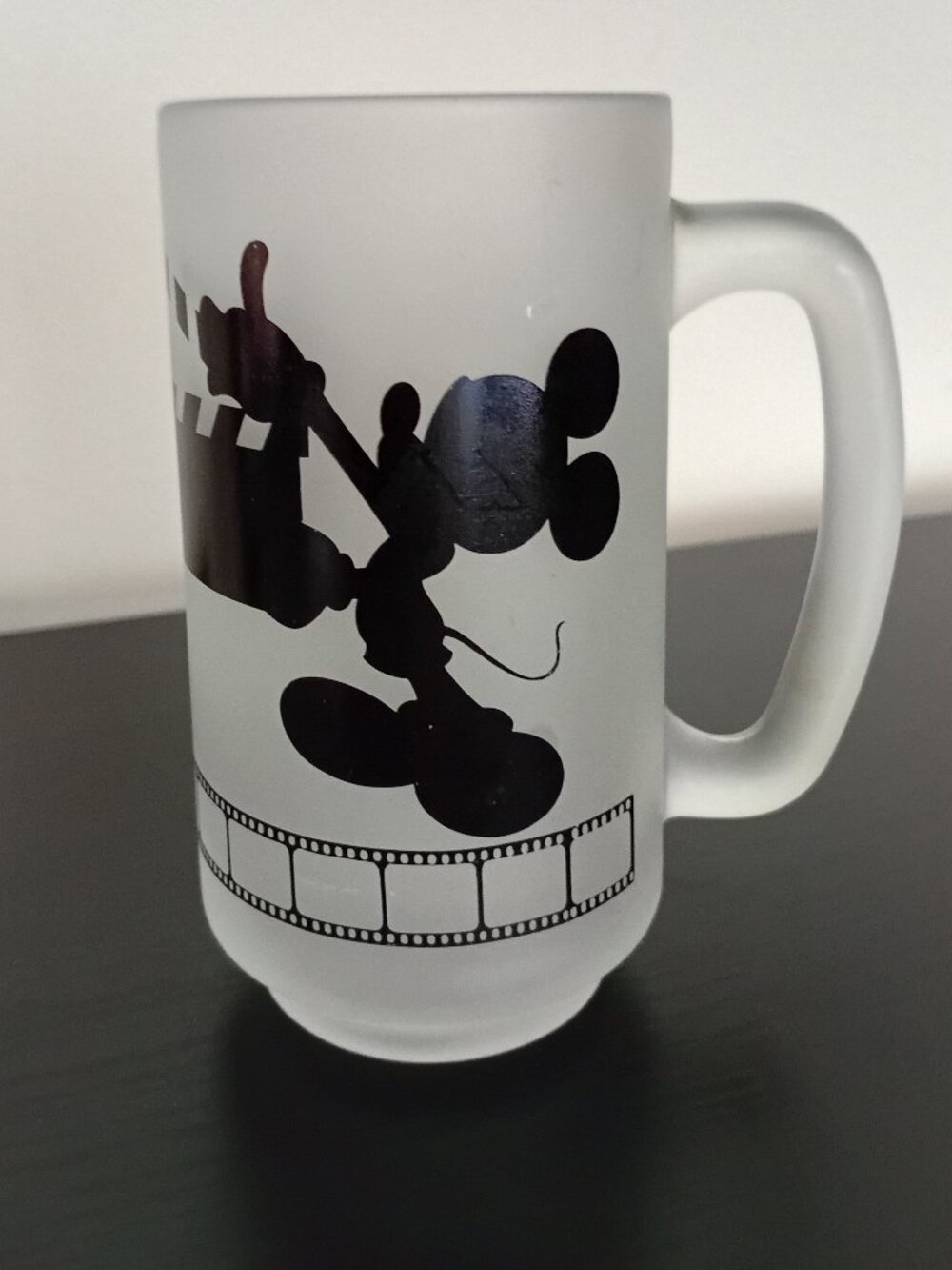 Vintage 1987 Frosted Glass Beer Mug Disney MGM Studios